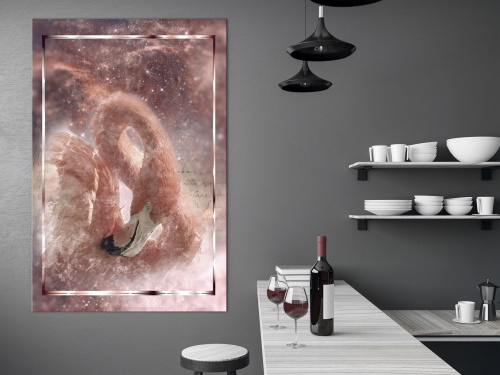 Obraz - Space Flamingo (1 Part) Vertical