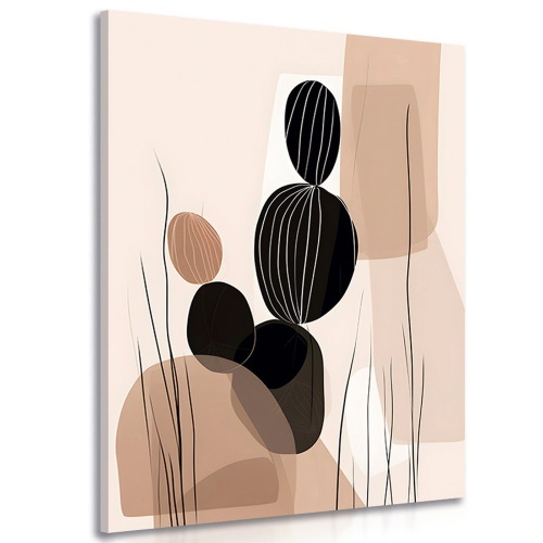 Obraz abstraktní botanické tvary kaktus