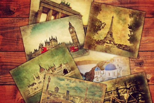Samolepící tapeta pohlednice světových metropolí
