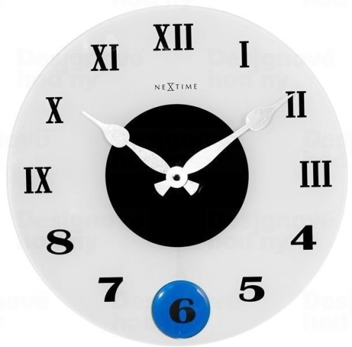 Designové nástěnné kyvadlové hodiny 8635 Nextime Milano Color 35cm