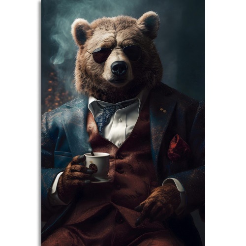Obraz zvířecí gangster medvěd