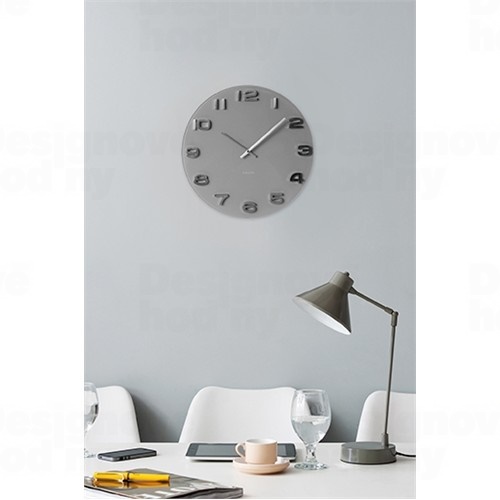 Designové nástěnné hodiny 5489GY Karlsson 35cm