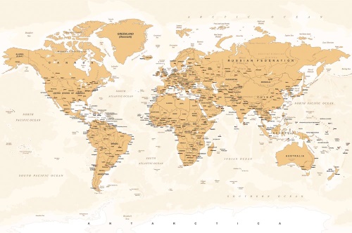Tapeta vintage mapa světa