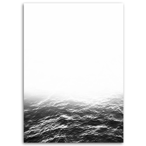 Obraz na plátně Vlny moře Černá a bílá
