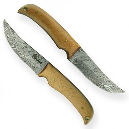 DELLINGER Skinner Damask Birch Wood nůž 