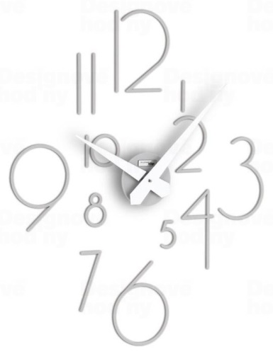 Designové nástěnné nalepovací hodiny I210GR grey IncantesimoDesign 59cm