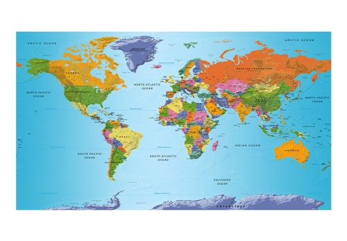 Fototapeta XXL - World Map: Colourful Geography II