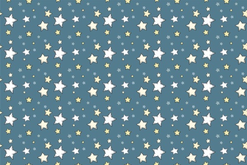 Tapeta hvězdičky na modrém pozadí - 75x1000 cm