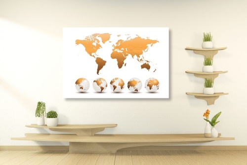 Obraz globusy s mapou světa