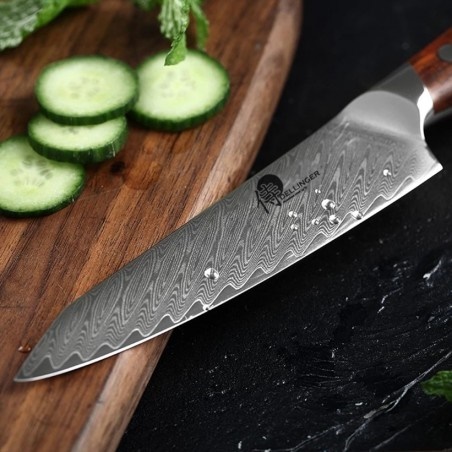 DELLINGER  Rose-Wood Damascus nůž Utility 5" (130mm)