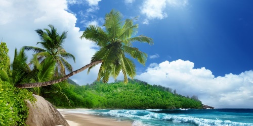 Obraz nádherná pláž na ostrově Seychely