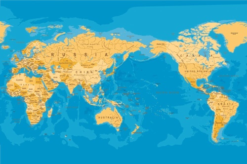 Samolepící tapeta mapa světa v zajímavém provedení
