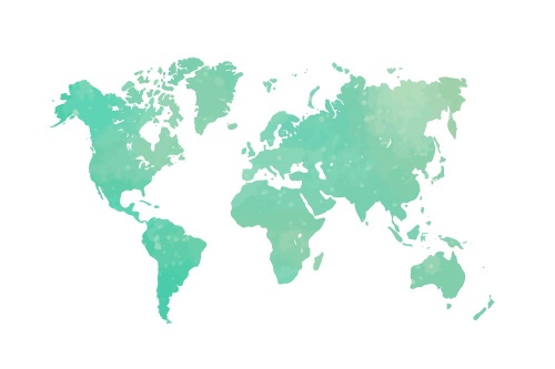Tapeta mapa světa zelená