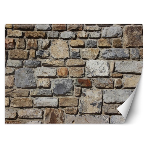 Fototapeta, Kamenná zeď kamenný vzhled zdi 3d