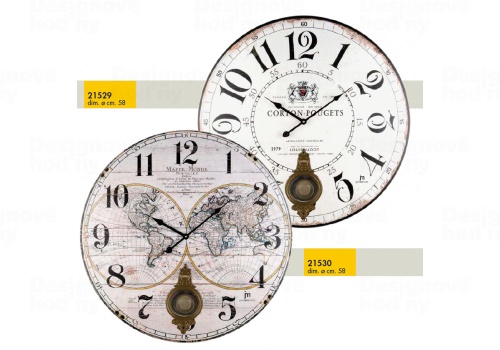 Designové nástěnné hodiny 21529 Lowell 58cm