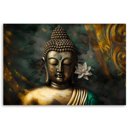 Obraz na plátně, Zen lotosový květ buddha