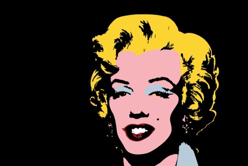 Tapeta pop art Marilyn Monroe na černém pozadí