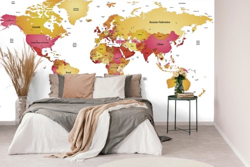 Tapeta mapa světa v barvách