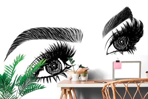 Samolepící tapeta minimalistické ženské oči