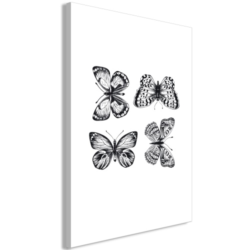 Obraz - Four Butterflies (1 Part) Vertical