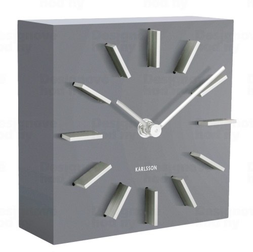 Designové stolní i nástěnné hodiny 5781GY Karlsson 15cm