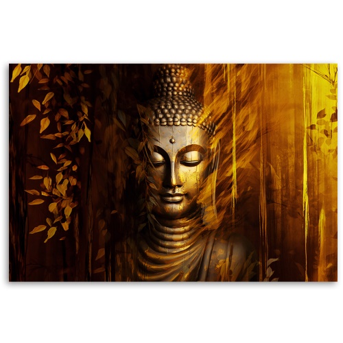 Obraz na plátně, meditující buddha příroda