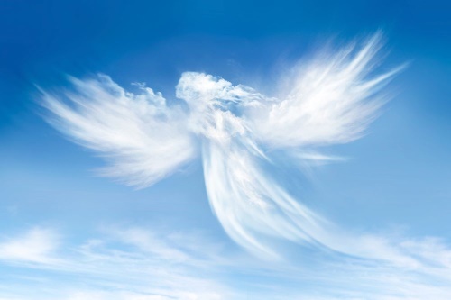 Tapeta podoba anděla v oblacích