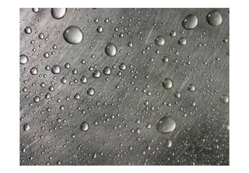 Fototapeta - Steel surface with water drops