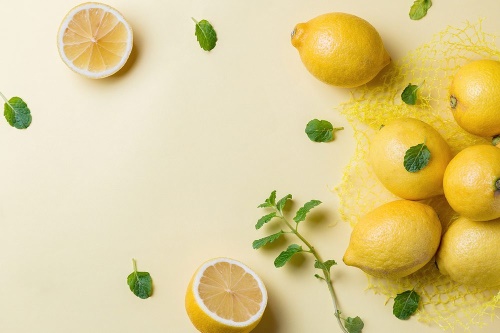Tapeta citrusy s mátou