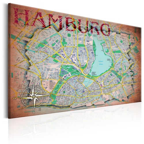 Obraz - Map of Hamburg