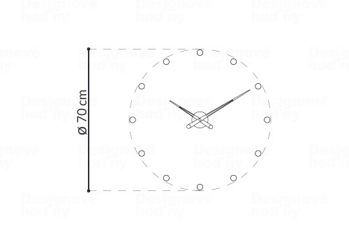 Designové nástěnné hodiny Nomon Rodon 4i 70cm