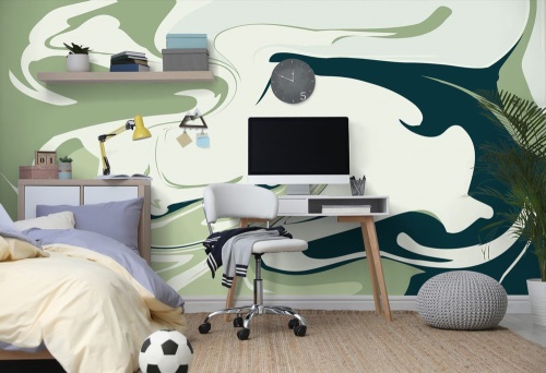 Samolepící tapeta abstraktní zelený vzor