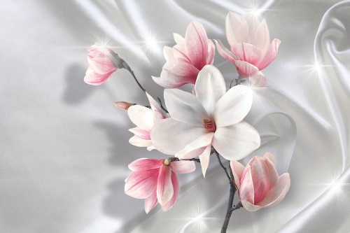 Samolepící tapeta bílá magnolie