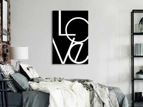 Obraz - Black and White: Love (1 Part) Vertical
