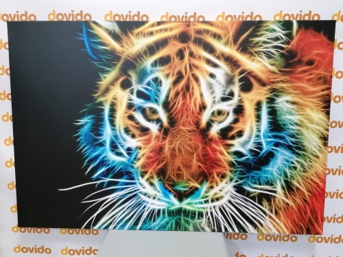 Obraz hlava tygra v abstraktním provedení