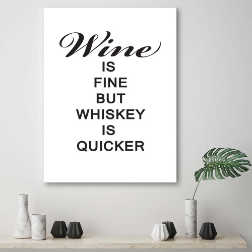Obraz na plátně Whisky Víno výroky