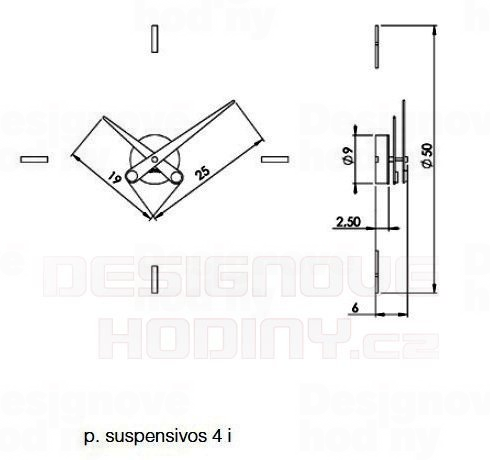 Designové nástěnné hodiny Nomon Puntos Suspensivos 4i 50cm