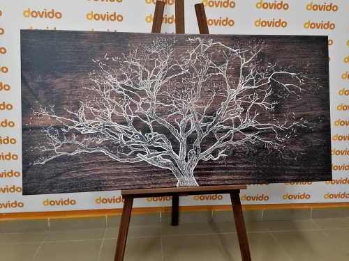 Obraz strom na dřevěném podkladu