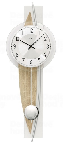 Designové nástěnné kyvadlové hodiny 7455 AMS 67cm