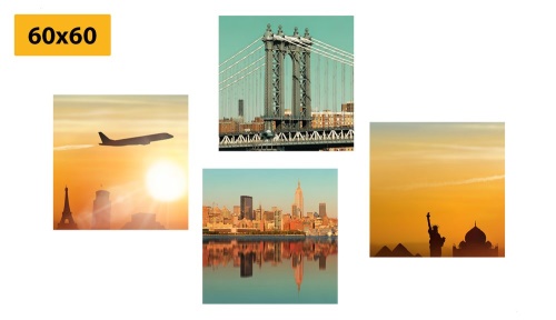 Set obrazů cesta do New Yorku