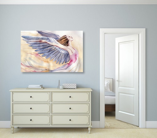 Obraz svobodný anděl s fialovými křídly