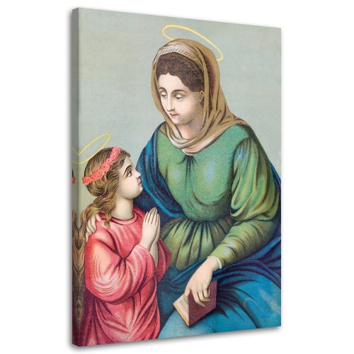 Obraz na plátně REPRODUKCE Svatá Anna a Panna Maria
