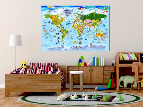Obraz - Children's Map: Colourful Travels