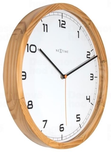 Designové nástěnné hodiny 3154 Nextime Company Wood 35cm