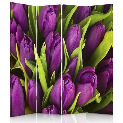 Ozdobný paraván Fialové tulipány