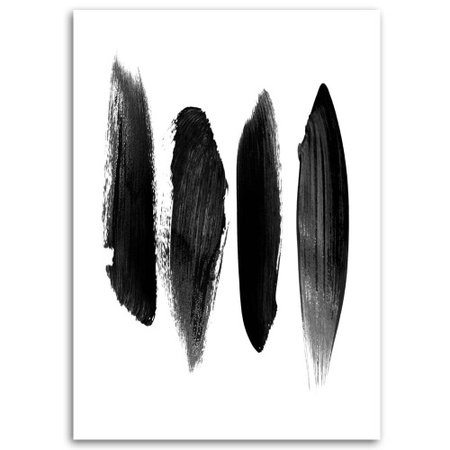 Obraz na plátně Abstraktní černá a bílá
