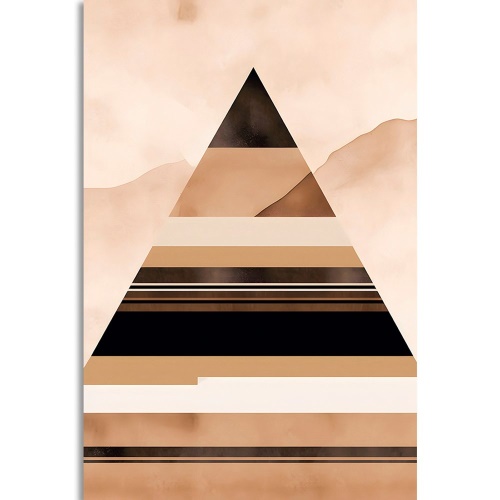 Obraz abstraktní tvary pyramida