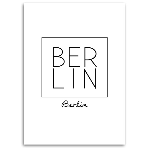 Obraz na plátně Berlin nápisy Černá a bílá