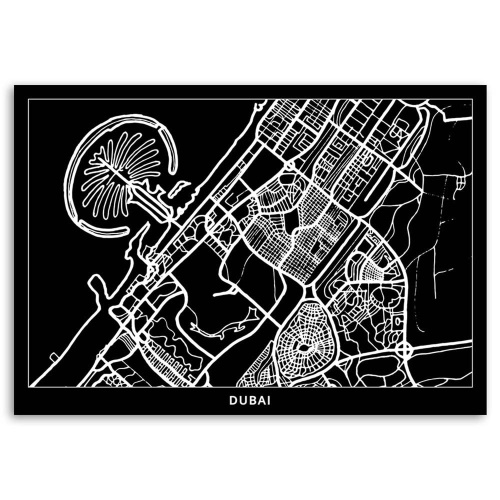 Obraz na plátně Mapa města Dubaj