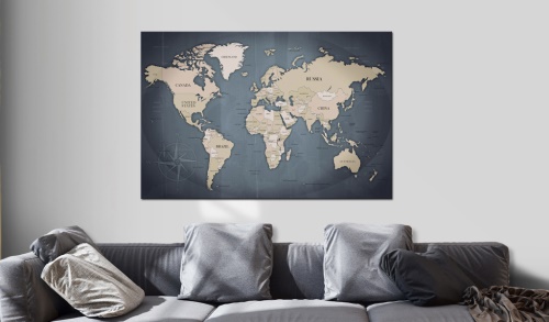 Obraz - World Map: Shades of Grey